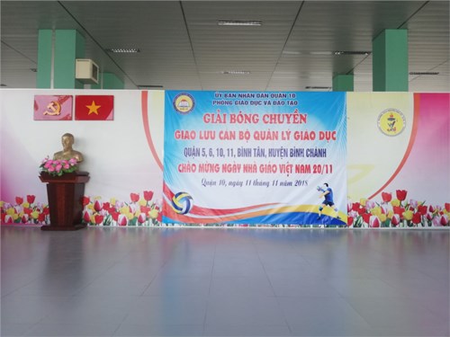 Giải Bóng chuyền Cán bộ quản lý Giáo dục Cụm 2 Thành phố Hồ Chí Minh Chào mừng ngày Nhà giáo Việt Nam 20/11/2018